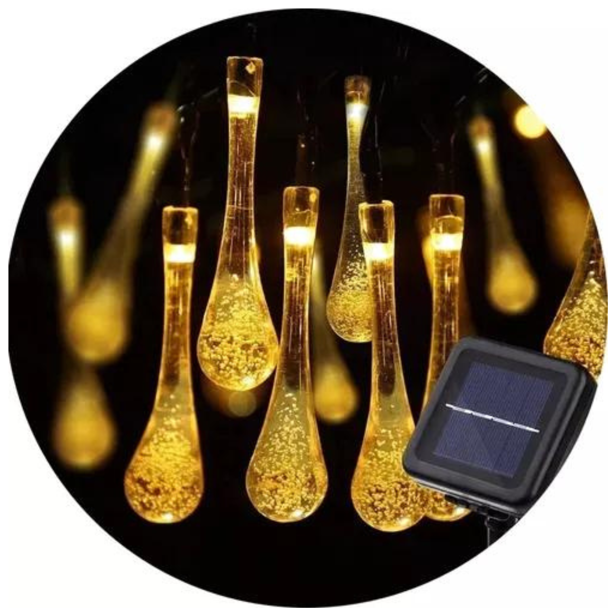 Guirnaldas navideñas gotas de cristal