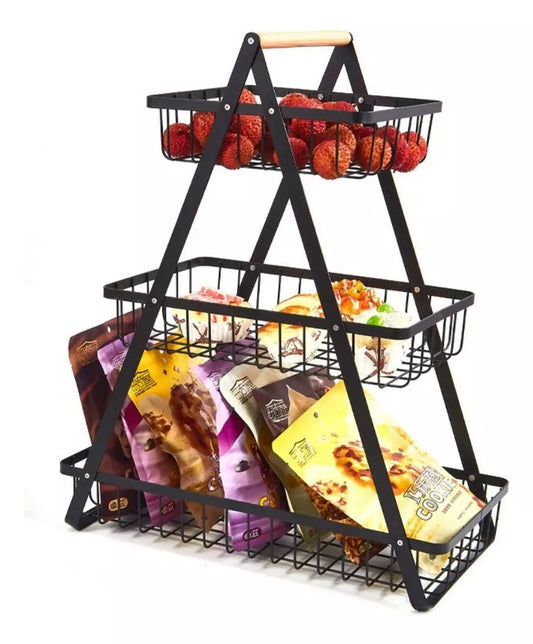 Organizador Frutero Cesta 3 Niveles - Ahorra Espacio en tu Cocina