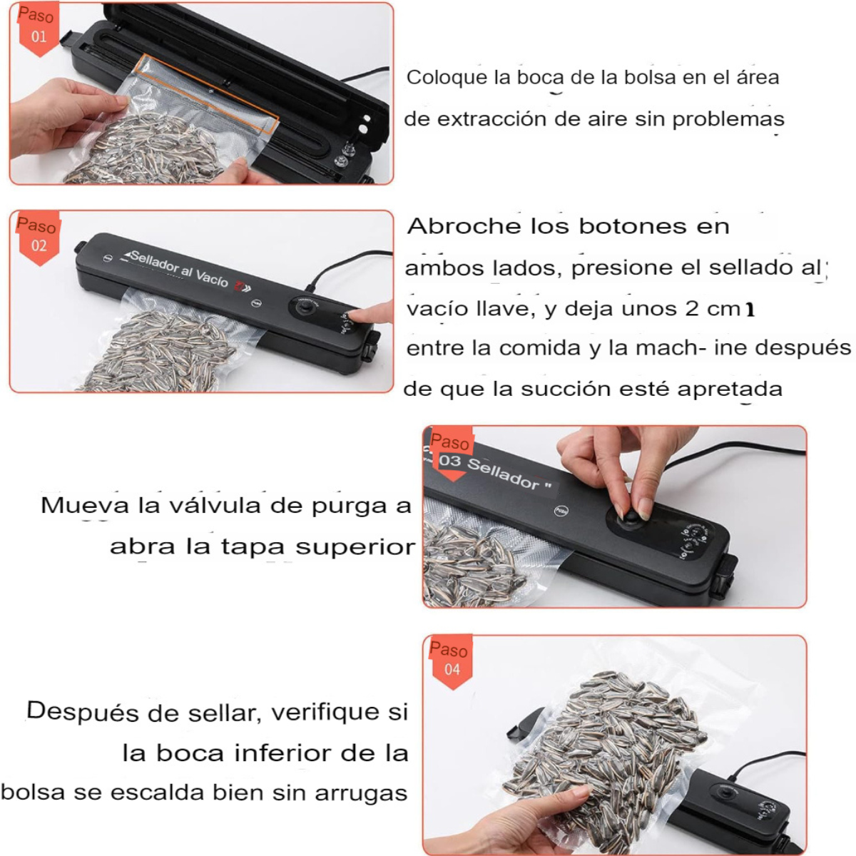 Sellador al Vacío para alimentos