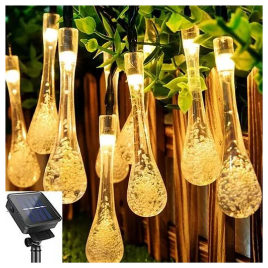 Guirnaldas navideñas gotas de cristal