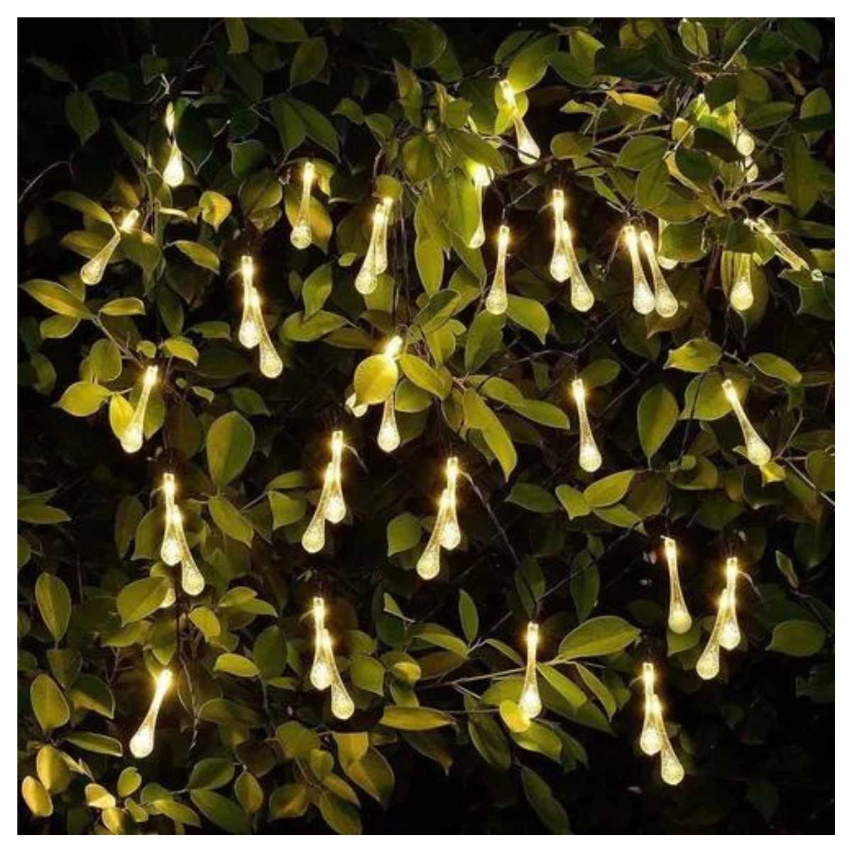 Guirnaldas navideñas gotas de cristal