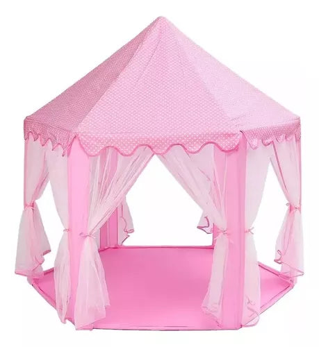 🏰 Carpa Castillo Princesas Rosa con Tul - ¡OFERTA LIMITADA!