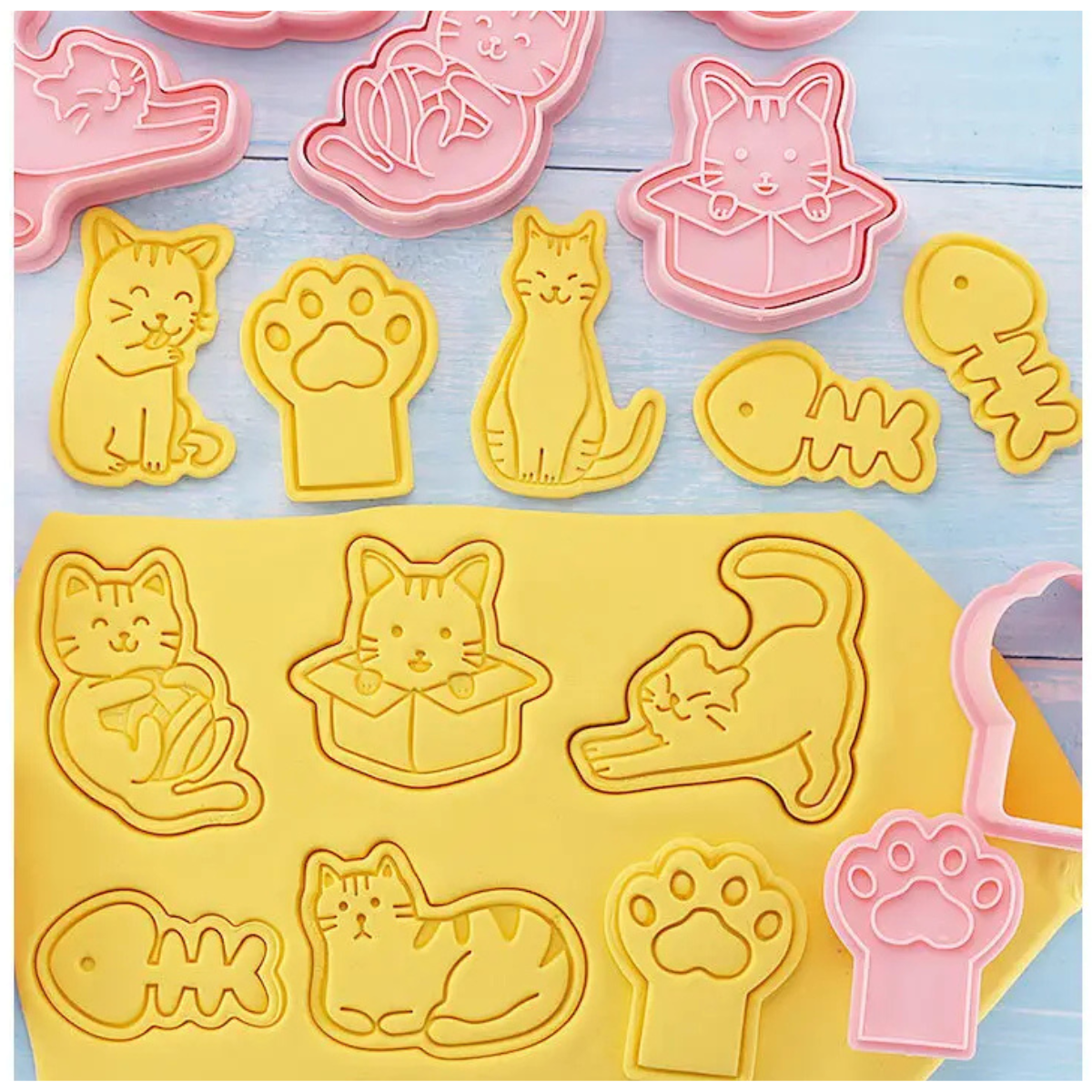 8 Cortadores Gatitos Para Galletas